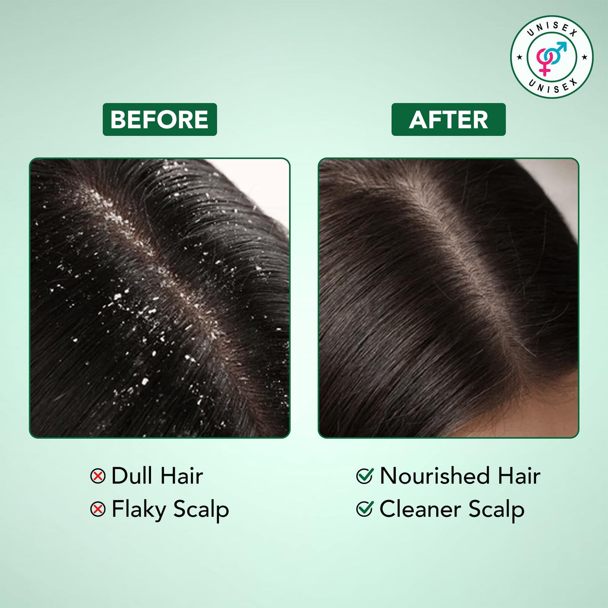 Botanic Hearth Tea Tree Conditioner smoothing action on frizz-prone hair.