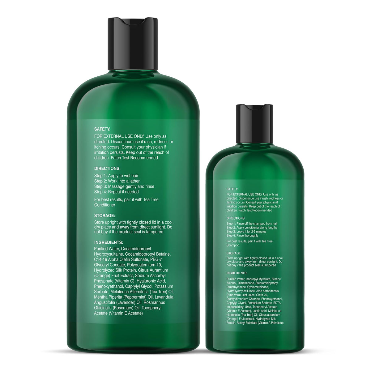 Botanic Hearth Tea Tree oil label close-up emphasizes 100% pure quality.