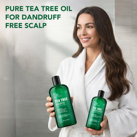 Botanic Hearth Tea Tree Oil ingredients close-up highlights natural purifying components.