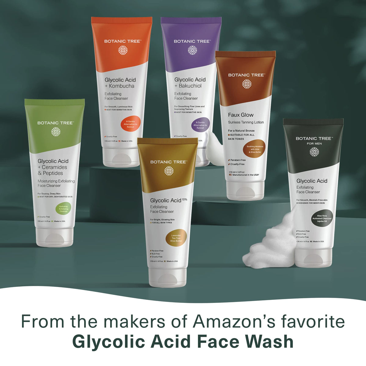 Botanic Tree exfoliating wash in a routine setup for cleansing.