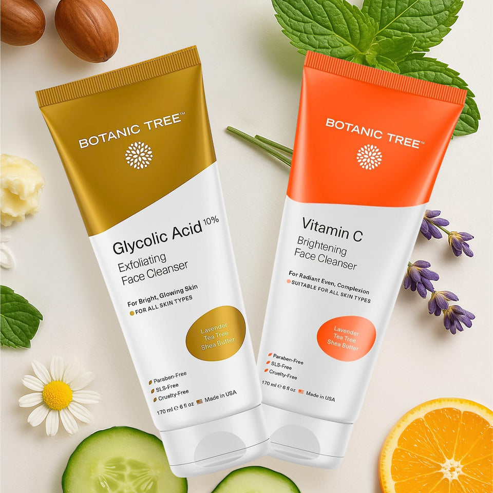 Botanic Tree Double Face Wash Kit packaging displayed for easy daily cleansing.