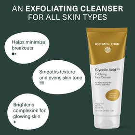 Botanic Tree Glycolic Face Wash pump bottle ready for routine use.