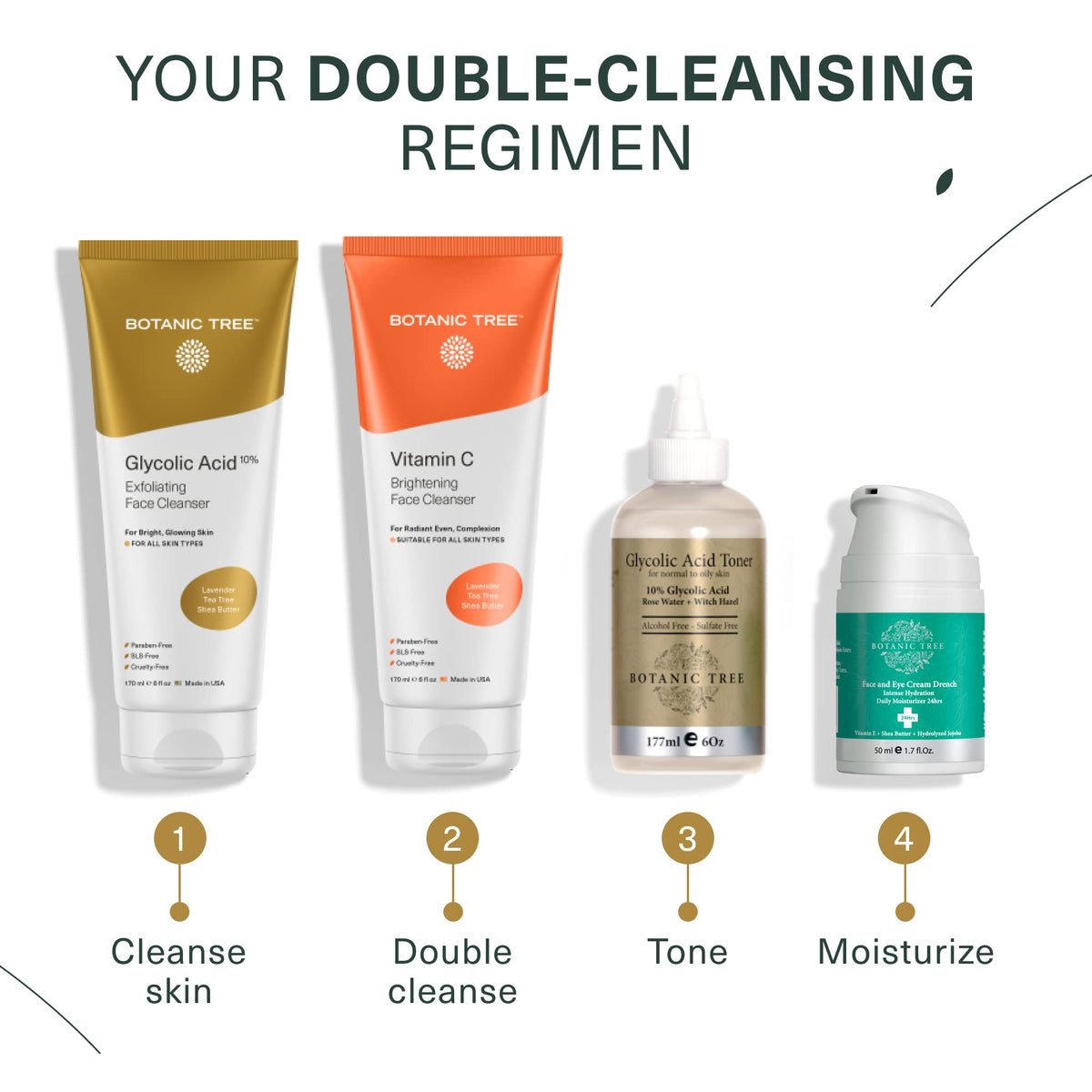 Botanic Tree Vitamin C Face Wash suitable for all skin types on sink.