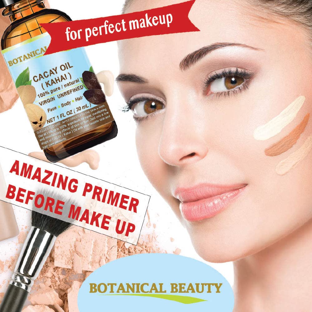 Botanical Beauty CACAY Oil face application demonstrates hydration without heaviness.