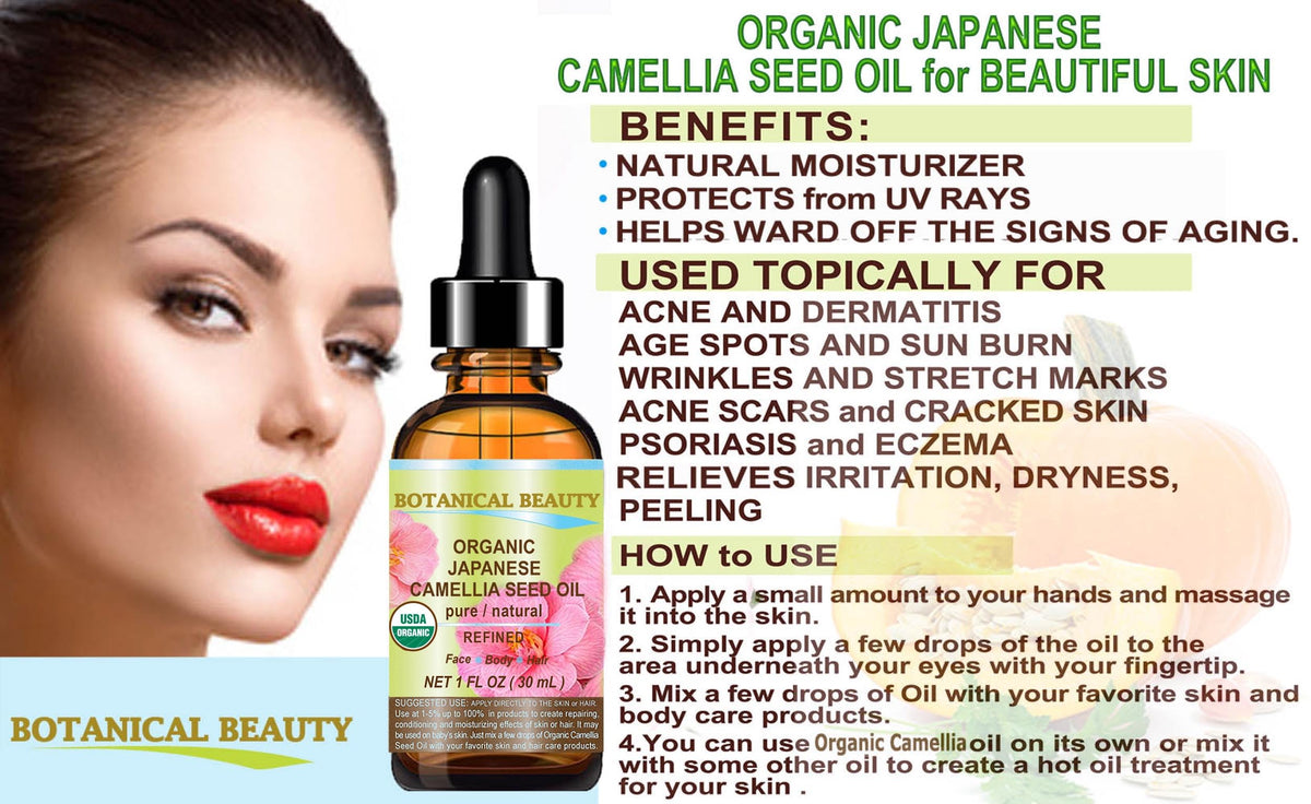 Absorption: Lightweight texture of Botanical Beauty Camellia Seed Oil on skin