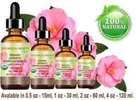 Unscented bottle of Botanical Beauty Camellia Seed Oil for sensitive skin