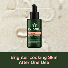 Botanics Vitamin C Serum dropper dispensing for an even, radiant complexion.