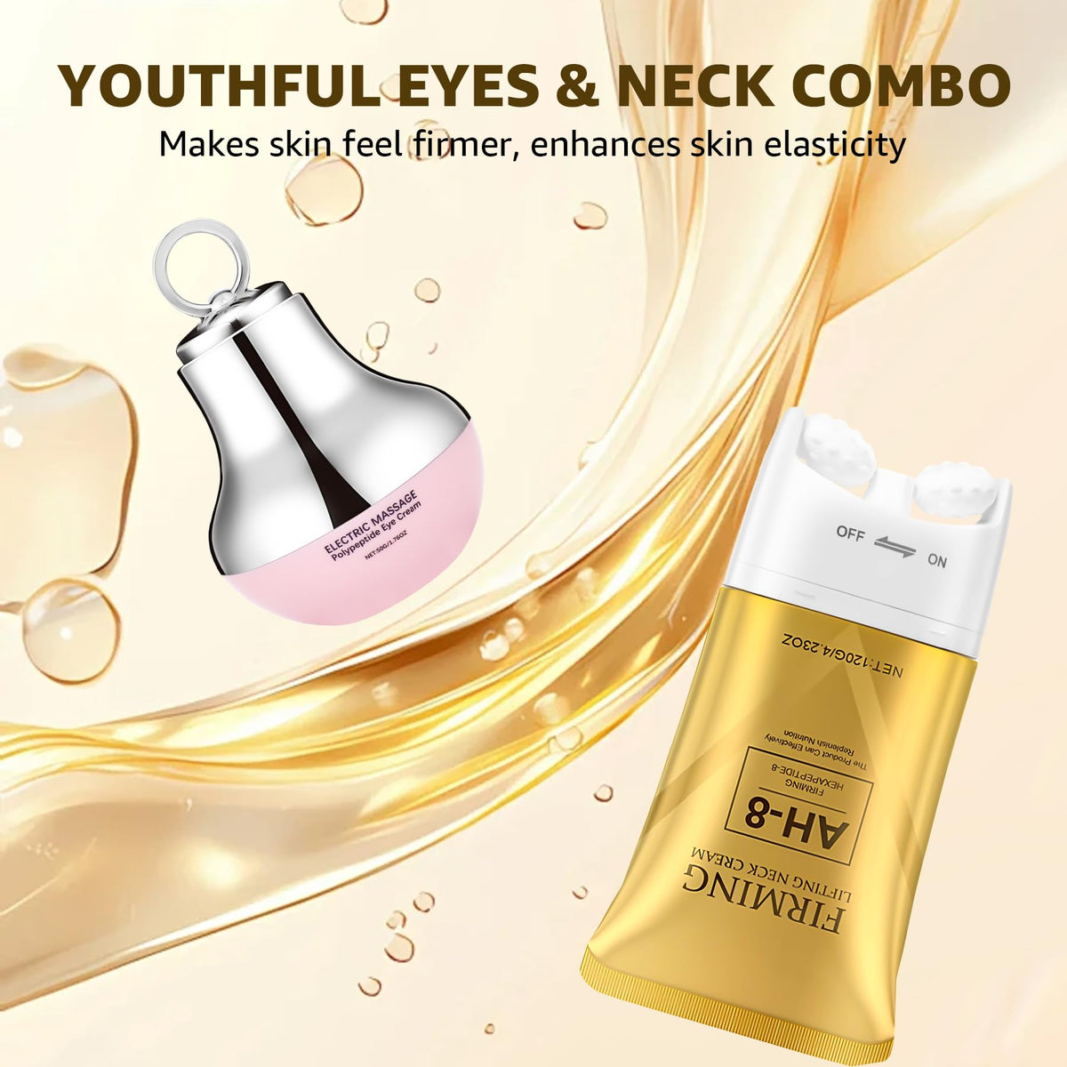 Botanikind AH-8 neck-eye cream texture, lightweight and non-greasy