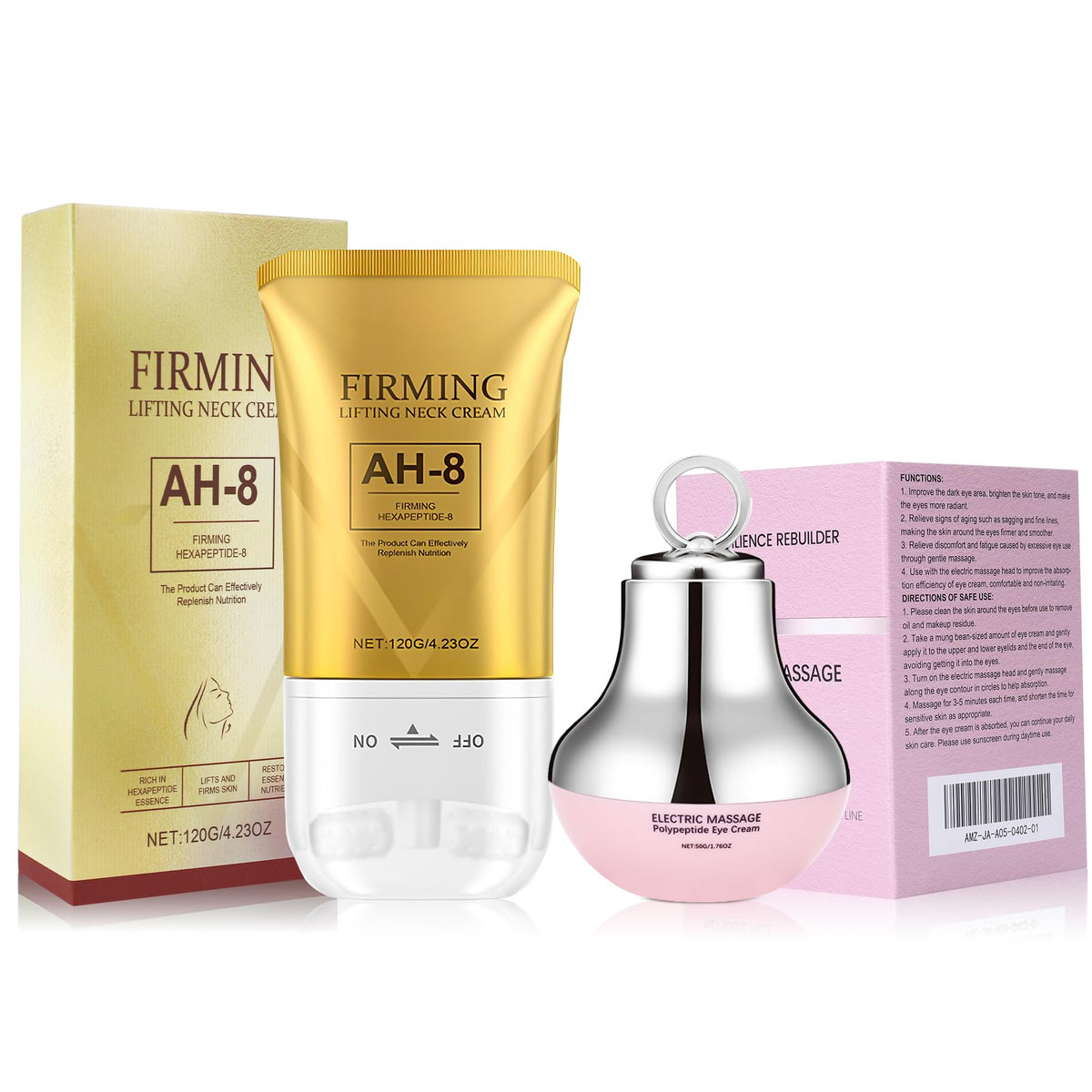 Botanikind AH-8 neck-eye care set packaging close-up for daily rituals