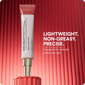 Close-up texture of BOTANIQUE PARIS Under Eye Bag Cream showing lightweight hydration