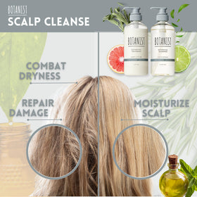 Botanist jojoba oil close-up signaling conditioning and scalp comfort