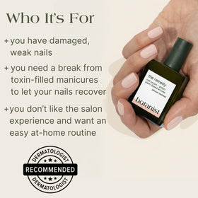 Botanist Nails The Remedy nail surface after one coat looks smoother and more even.