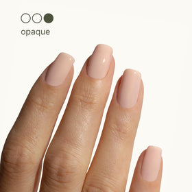 Botanist Nails The Remedy on nail shows even color with ridge concealment.