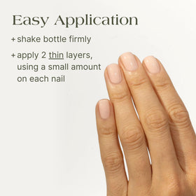 Botanist Nails The Remedy with top coat suggests extended wear and protection.