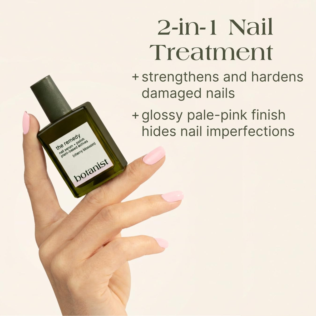Botanist Nails The Remedy brush application demonstrating even coverage.