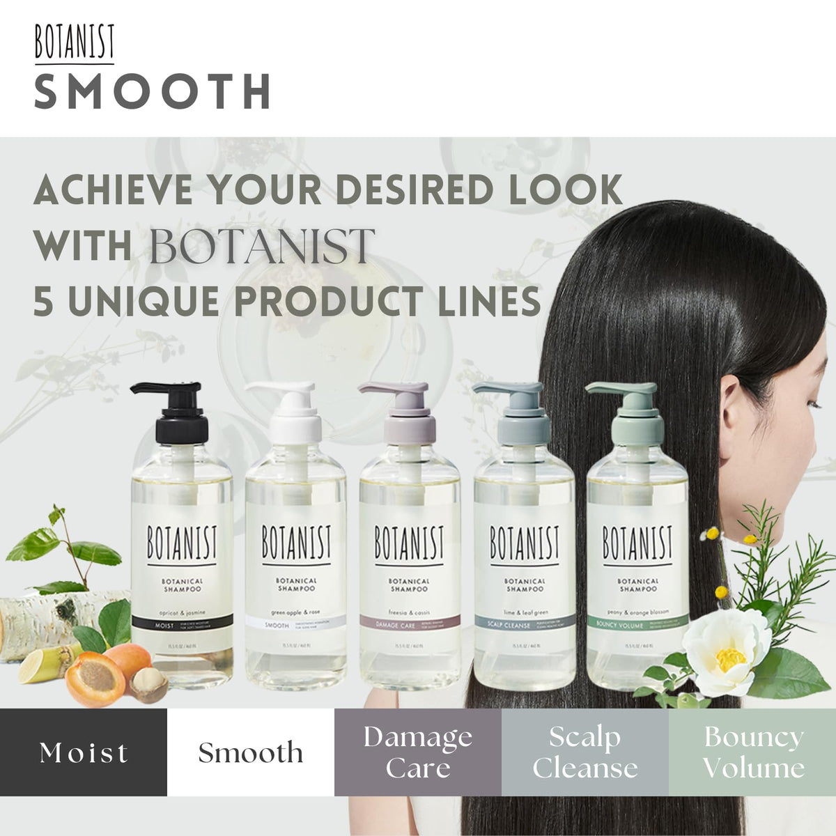 Botanist Silky hair after use emphasizes manageable frizz and shine.