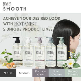 Botanist Silky hair after use emphasizes manageable frizz and shine.