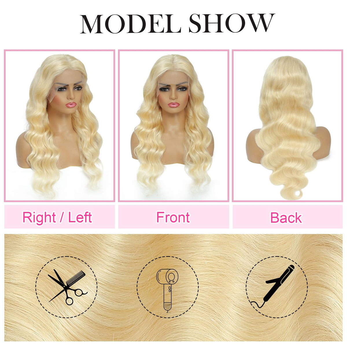 BOTNNS 613 wig on model demonstrates versatile styling options