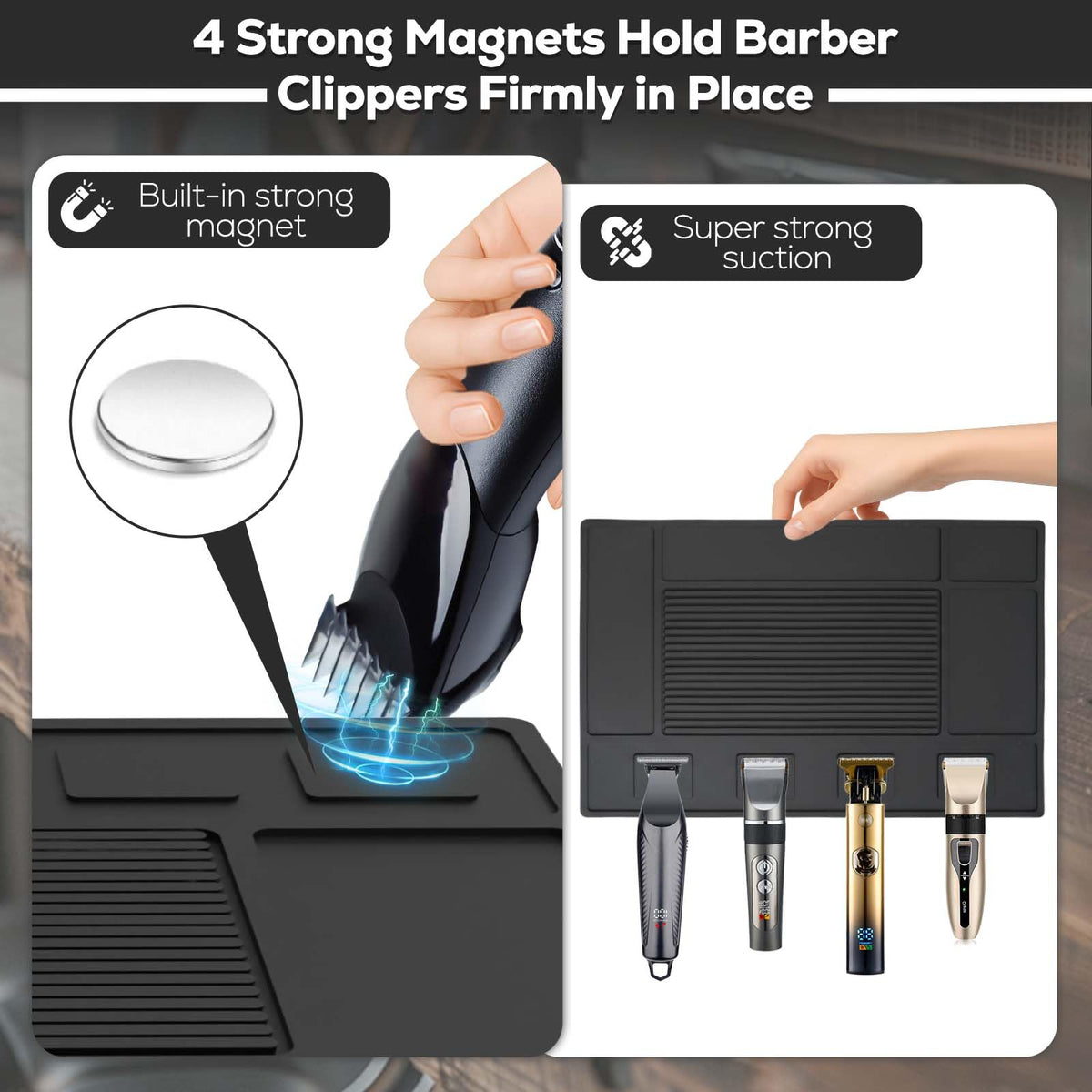 Botyboty mat's flexible rubber cleans easily after hair and debris.