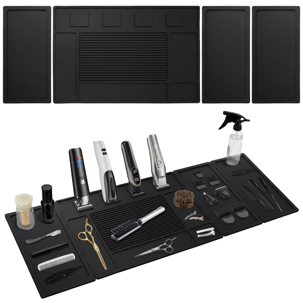 Botyboty magnetic barber mat keeps clippers secure for quick, stable styling sessions.
