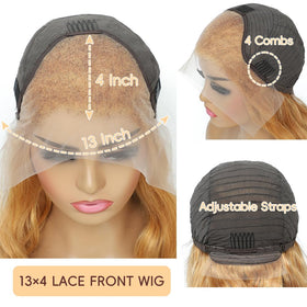 Boumon honey blonde wig ready for weddings or parties with radiant color.
