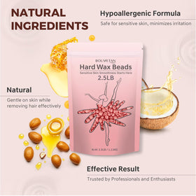 Bouvetan full-body waxing with versatile beads for coarse and fine hair.