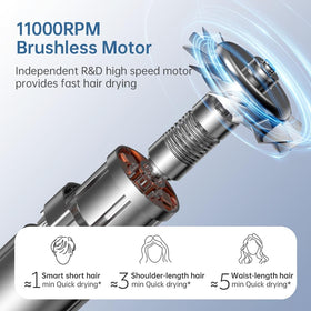 BOWEI magnetic concentrator nozzle focuses airflow for precision styling.