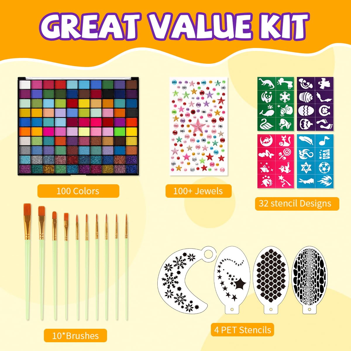 Bowitzki 8 stencil sheets help create precise patterns quickly during events.