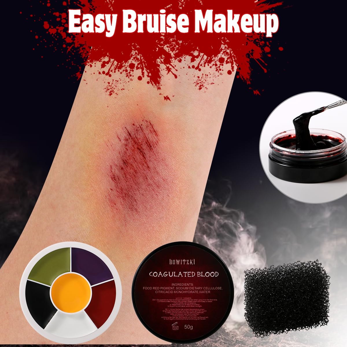 Bowitzki Pro SFX Kit liquid latex for skin texture and prosthetic prep.
