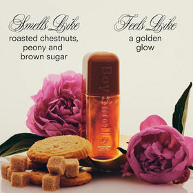 Boy Smells Chestnut Cheeks Shimmer Mist on hair leaves airy shine and scent.