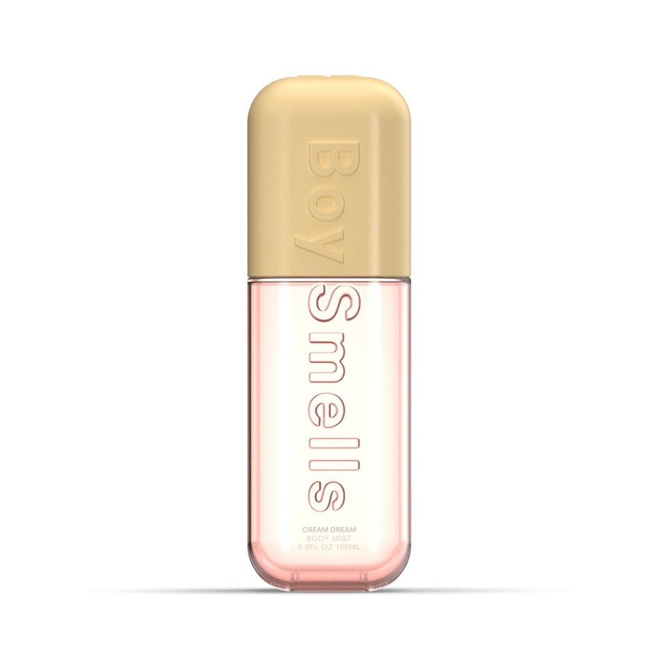 Cream Dream travel mist bottle offering on-the-go freshness by Boy Smells.