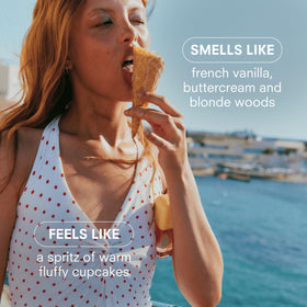 Cream Dream by Boy Smells vanilla notes close-up highlighting warm aroma.