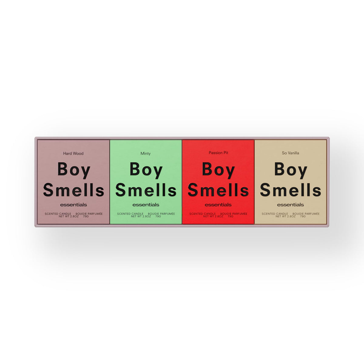 Boy Smells Hard Wood votive close-up label detail.