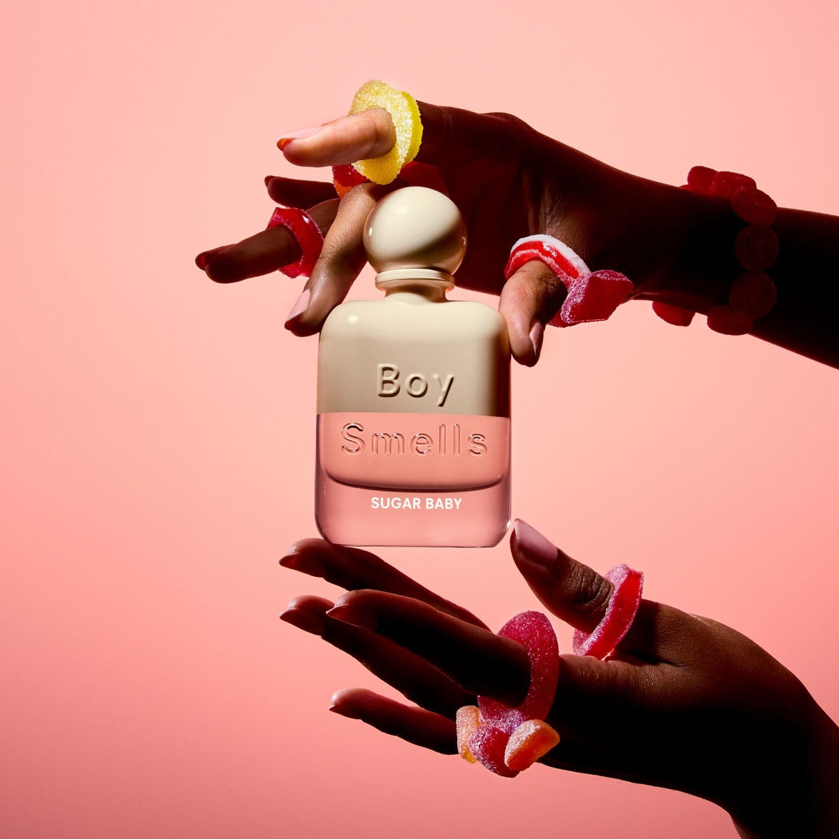 Boy Smells Sugar Baby cap detail adds premium finish.