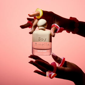 Boy Smells Sugar Baby cap detail adds premium finish.