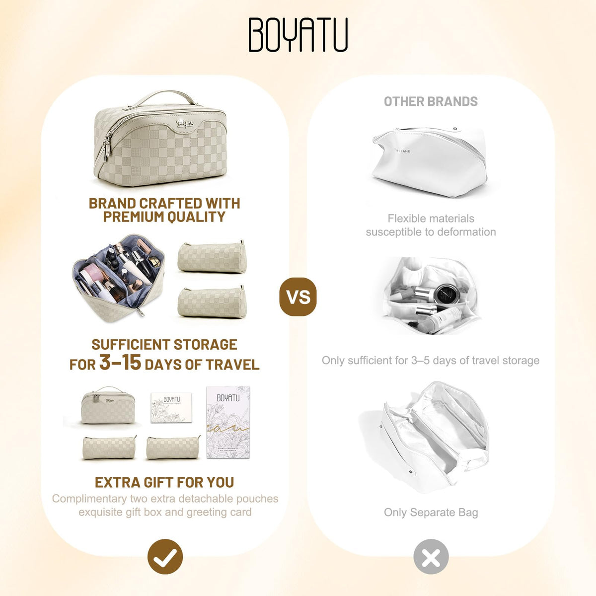 BOYATU 180-degree flat open design enables quick touch-ups on the go.