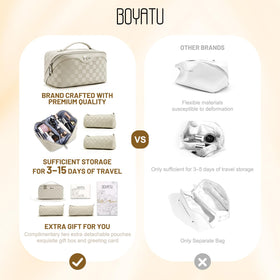 BOYATU 180-degree flat open design enables quick touch-ups on the go.