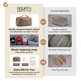 BOYATU A02 grey stain-resistant material stays clean on trips.