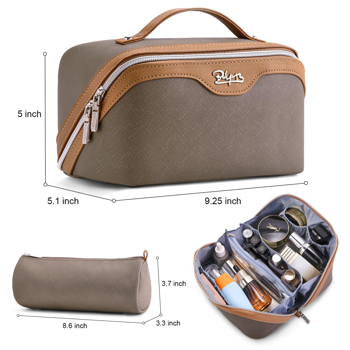 BOYATU A02 grey small pouch 1 for compact cosmetics.
