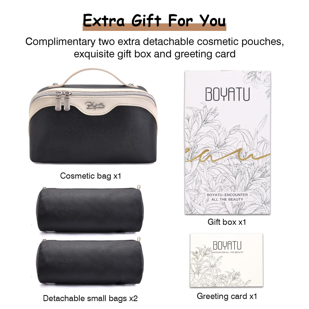 BOYATU gift-ready packaging with greeting card.