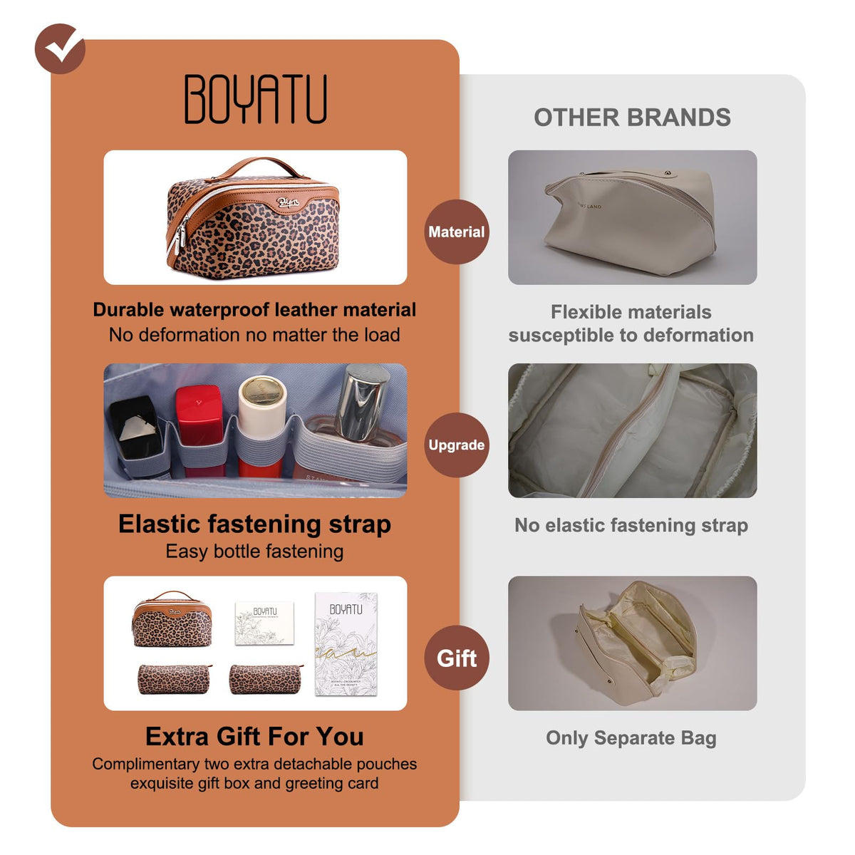 BOYATU leopard pouch right for organized cosmetics