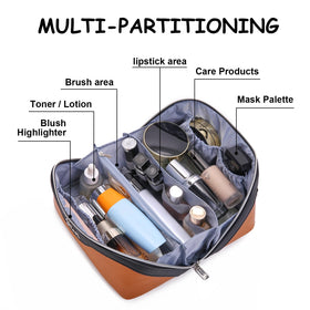 BOYATU large-capacity bag fits lip color, palettes, toner, and lotions for several days