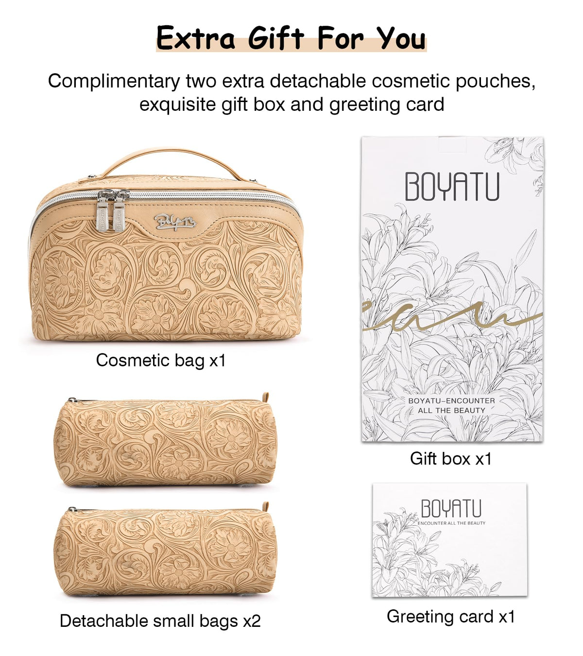 Boyatu bag resting on dresser for easy daily touch-ups.