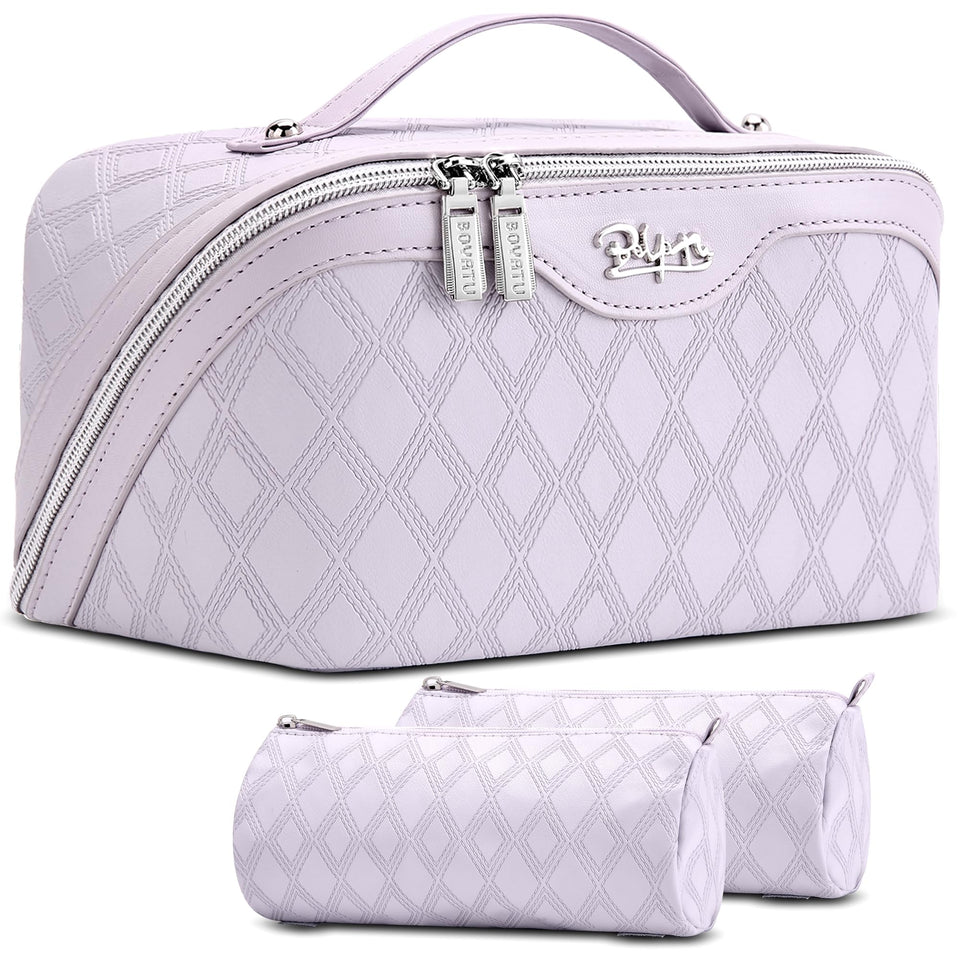 BOYATU travel makeup bag main compartment keeps cosmetics organized on the go