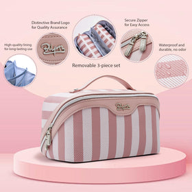 BOYATU vegan leather waterproof bag protects cosmetics on journeys