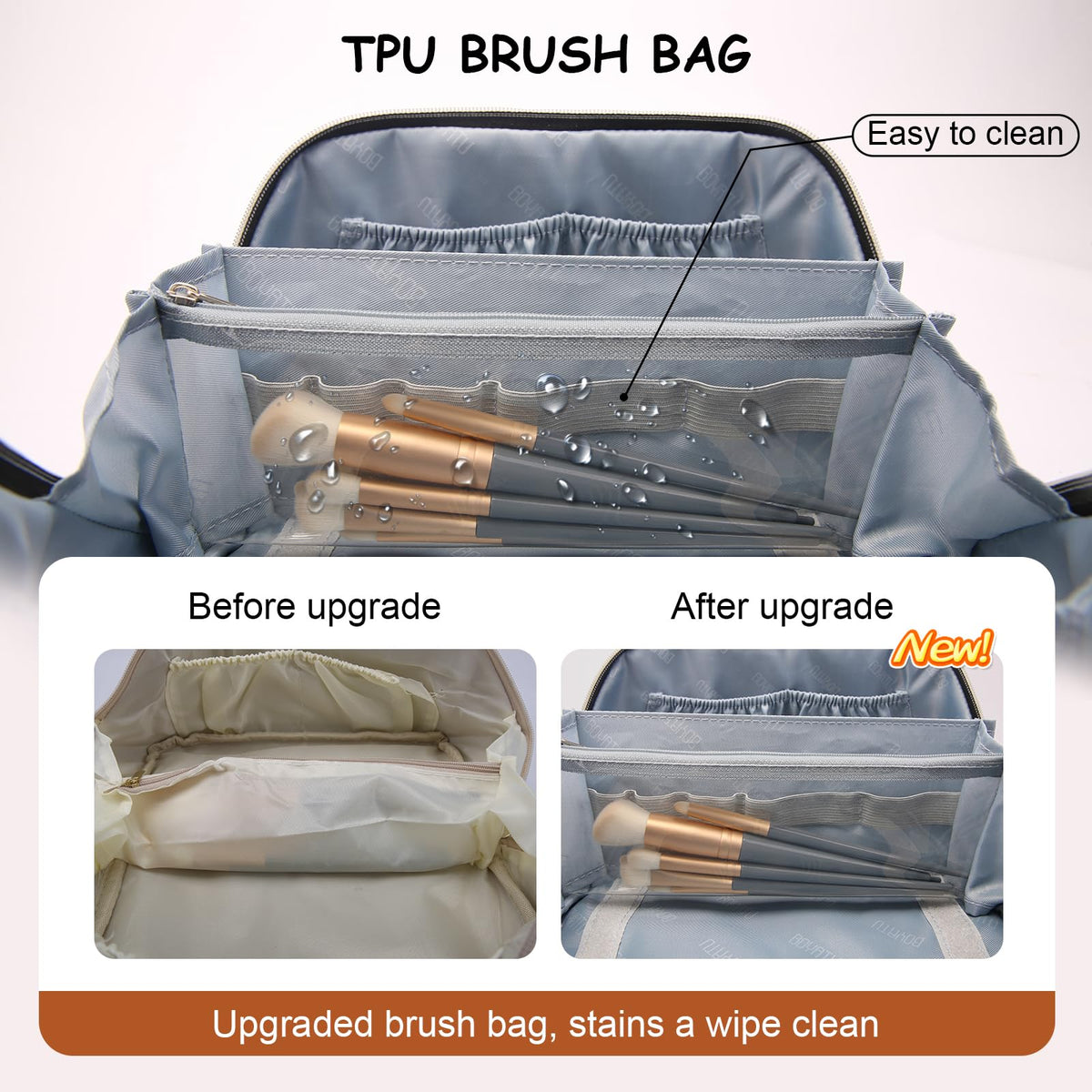 BOYATU vegan leather waterproof bag resists spills and cleans easily