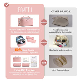 BOYATU vegan leather pouch is lightweight yet durable for travel.