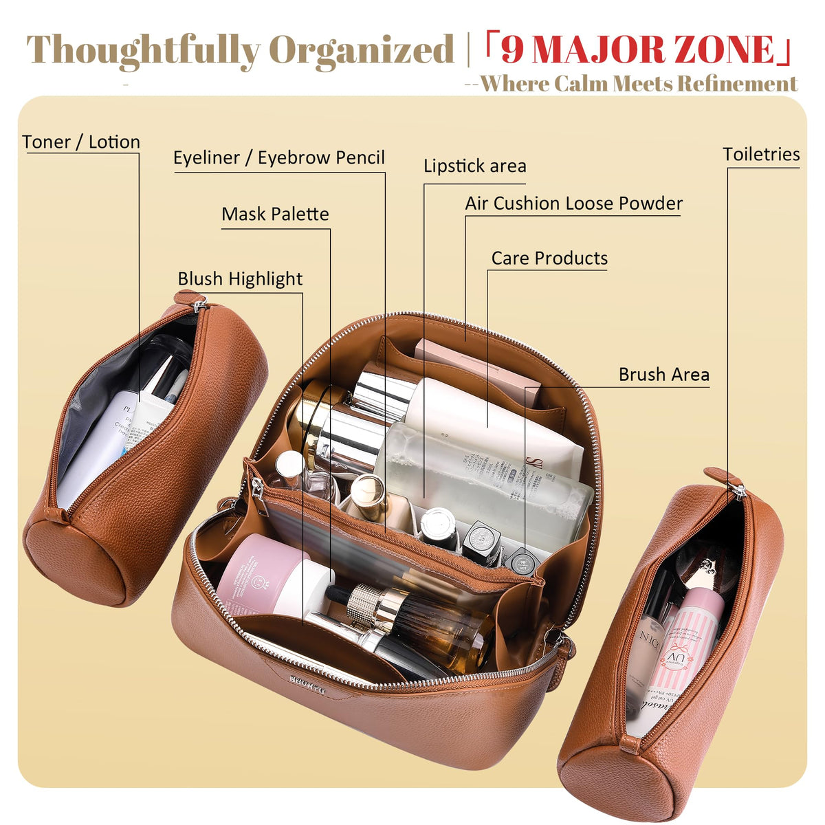 BOYATU water-resistant lining protects contents during travel