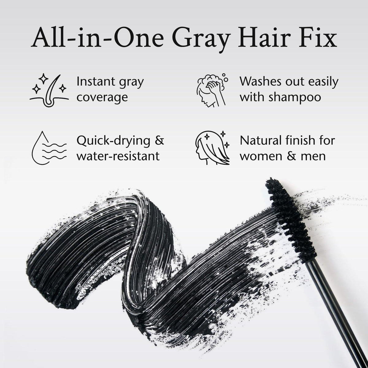 Boyd's Brush It Away grey roots concealment for natural look.