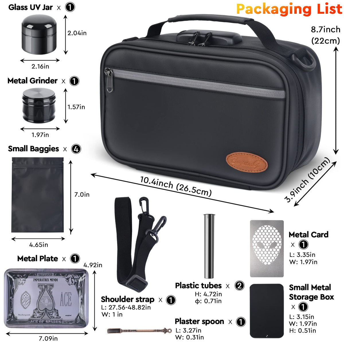 BOYISTARG storage case with a 3-digit lock for added security during travel.